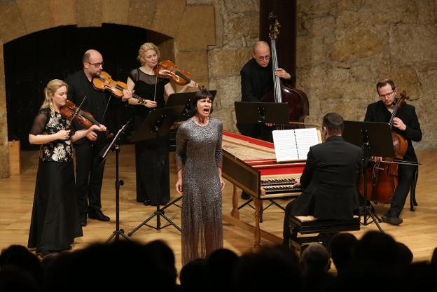 Sandrine Piau, junto a Les Paladins, en el Auditorio. 