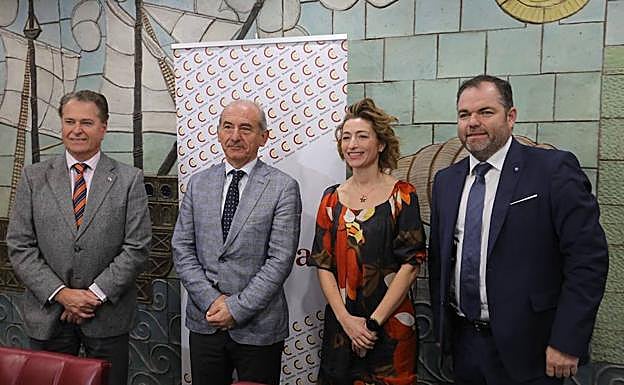 Félix Baragaño, Luis Noguera, Ana Concejo y Carlos Paniceres. 