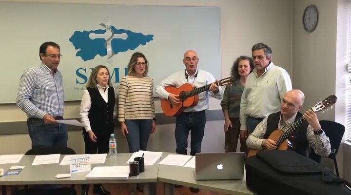 Un momento del vídeo del Simpa para las elecciones sindicales.