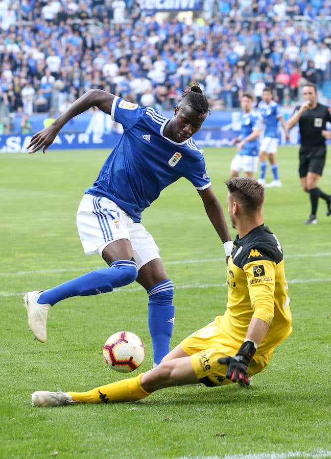 El equipo azul empató en el Carlos Tartiere y dejó escapa tres puntos que le mantienen noveno en la clasificación de Segunda División
