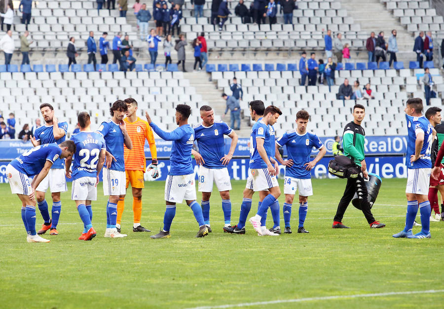 El equipo azul empató en el Carlos Tartiere y dejó escapa tres puntos que le mantienen noveno en la clasificación de Segunda División