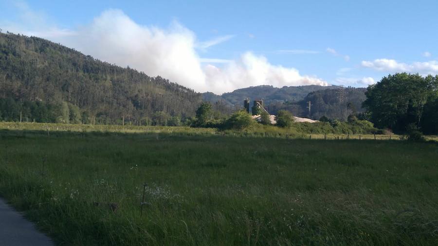 Los fuertes vientos han provocado que el humo se extendieran incluso sobre Gijón, Avilés o la ría de Villaviciosa.