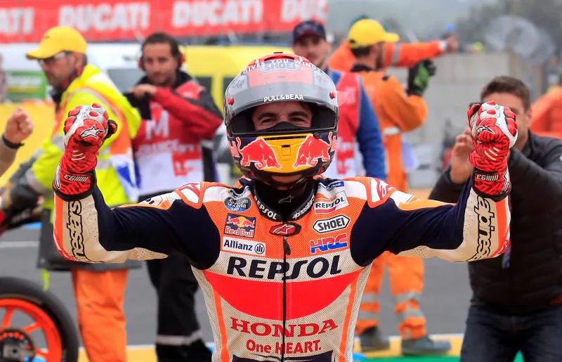 Marc Márquez, celebrando su victoria en el GP de Francia 