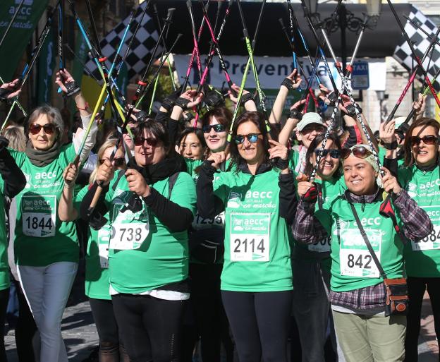 Integrantes de la asociación de Marcha Nórdica. 