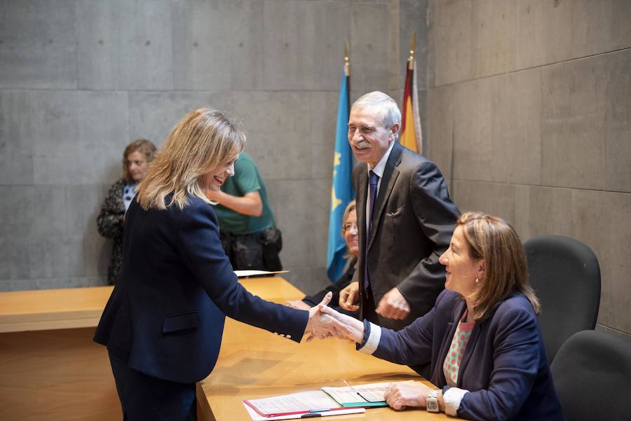 Todos los nuevos diputados de la Junta General, a excepción de los dos de Foro, han recogido su acta que les reconoce como nuevos parlamentarios asturianos.