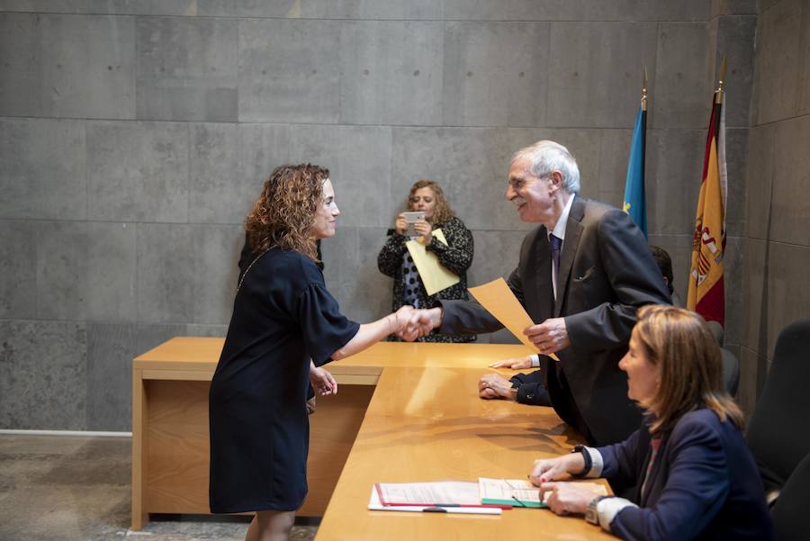 Todos los nuevos diputados de la Junta General, a excepción de los dos de Foro, han recogido su acta que les reconoce como nuevos parlamentarios asturianos.