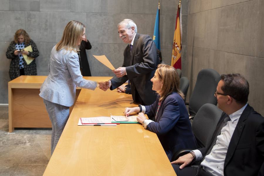 Todos los nuevos diputados de la Junta General, a excepción de los dos de Foro, han recogido su acta que les reconoce como nuevos parlamentarios asturianos.