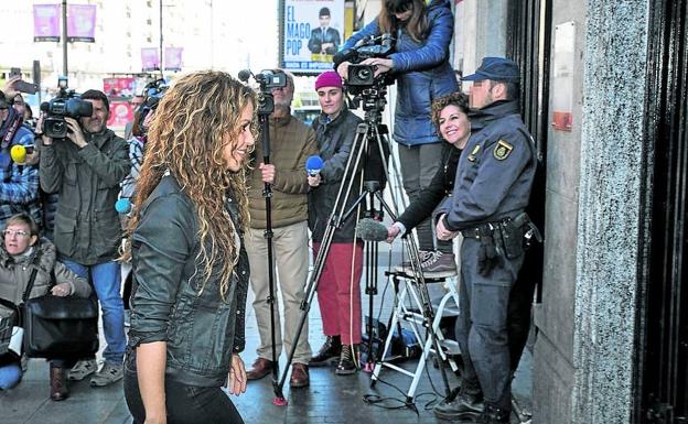 Shakira visitó también los juzgados en marzo, en esa ocasión para defenderse de la acusación de plagio. 