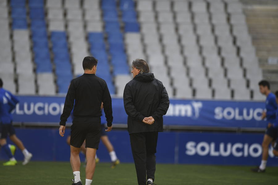 El Real Oviedo prepara en el Carlos Tartiere el último partido de la temporada.