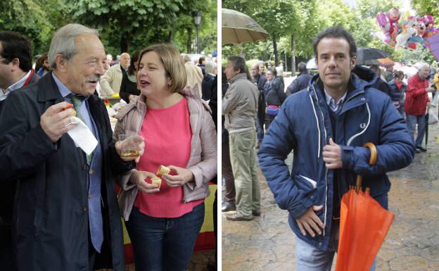 A la izquierda, Wenceslao López y Ana Taboada, disfrutando del bollo del Martes de Campo. A la izquierda, Ignacio Cuesta, en el Campo San Francisco. 