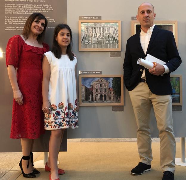 Yolanda Alonso, Irene Fernández y Alejandro Ramírez, ayer en Madrid. 