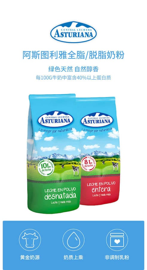 Xiaomi vende la leche de Central Lechera Asturiana en China