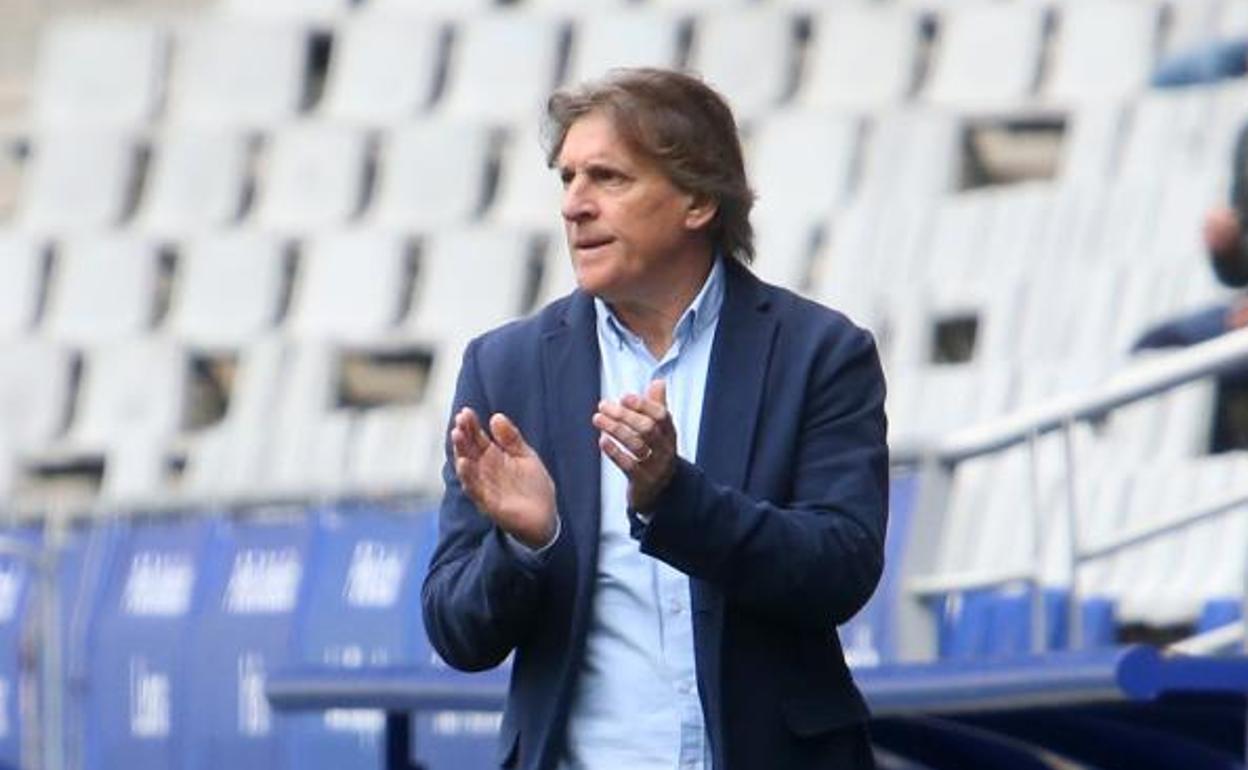 Sergio Egea, en un partido esta temporada en el Carlos Tartiere. 