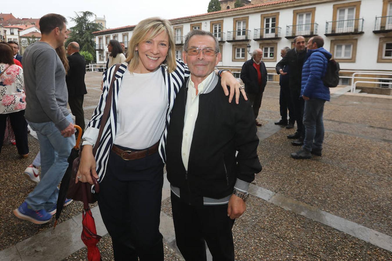 Esther Llamazares y Maxi González Asrpón, amistad curtida en el fútbol.