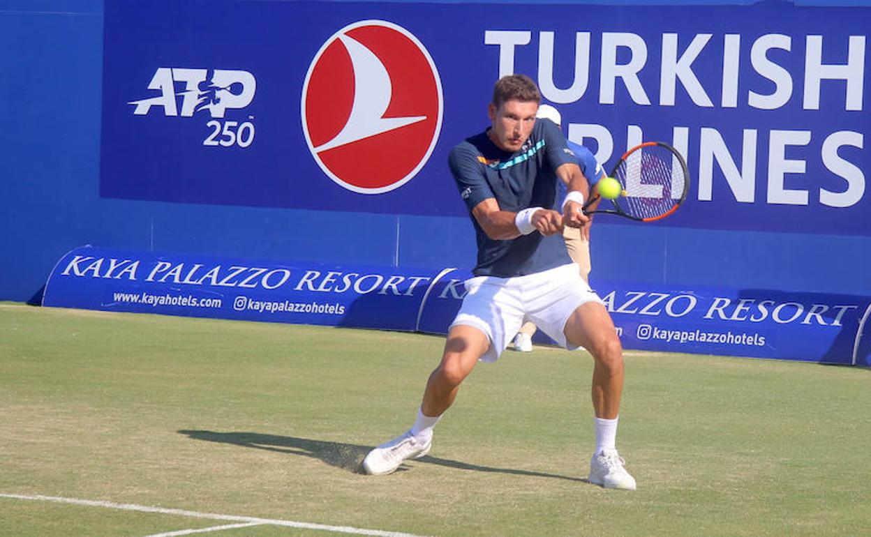 El tenista gijonés, Pablo Carreño, durante el torneo. 