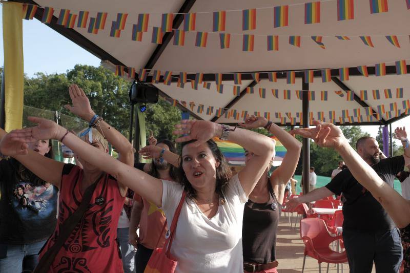 En Gijón el 'Orgullín del Norte' daba el pistoletazo de salida con el desfile gijonés que arrancó a las 17 horas del paseo de Begoña bajo el lema 'Ley integral trans ya'.