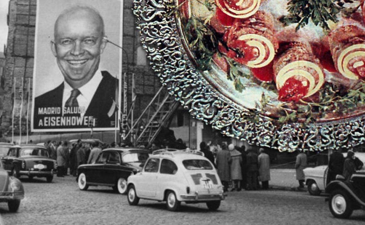 Madrid preparada para la visita de Eisenhower, en una imagen de 'ABC' de diciembre de 1959, y aperitivos.