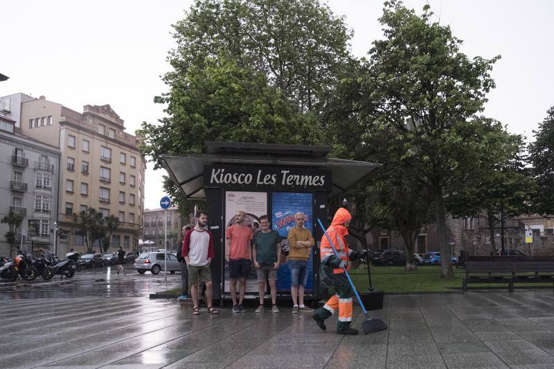 El tiempo no entiende de meses ni estaciones y, en pleno verano, ha descargado granizo sobre la capital del Principado de Asturias 