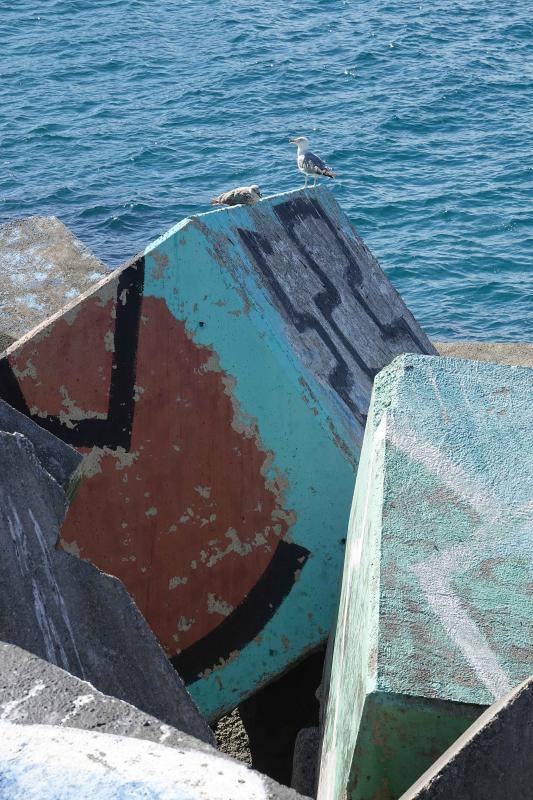 Una plataforma vecinal de Llanes lucha para buscar una solución a la famosa escultura de Agustín Ibarrola, castigada y descolorida con el paso de los años. 