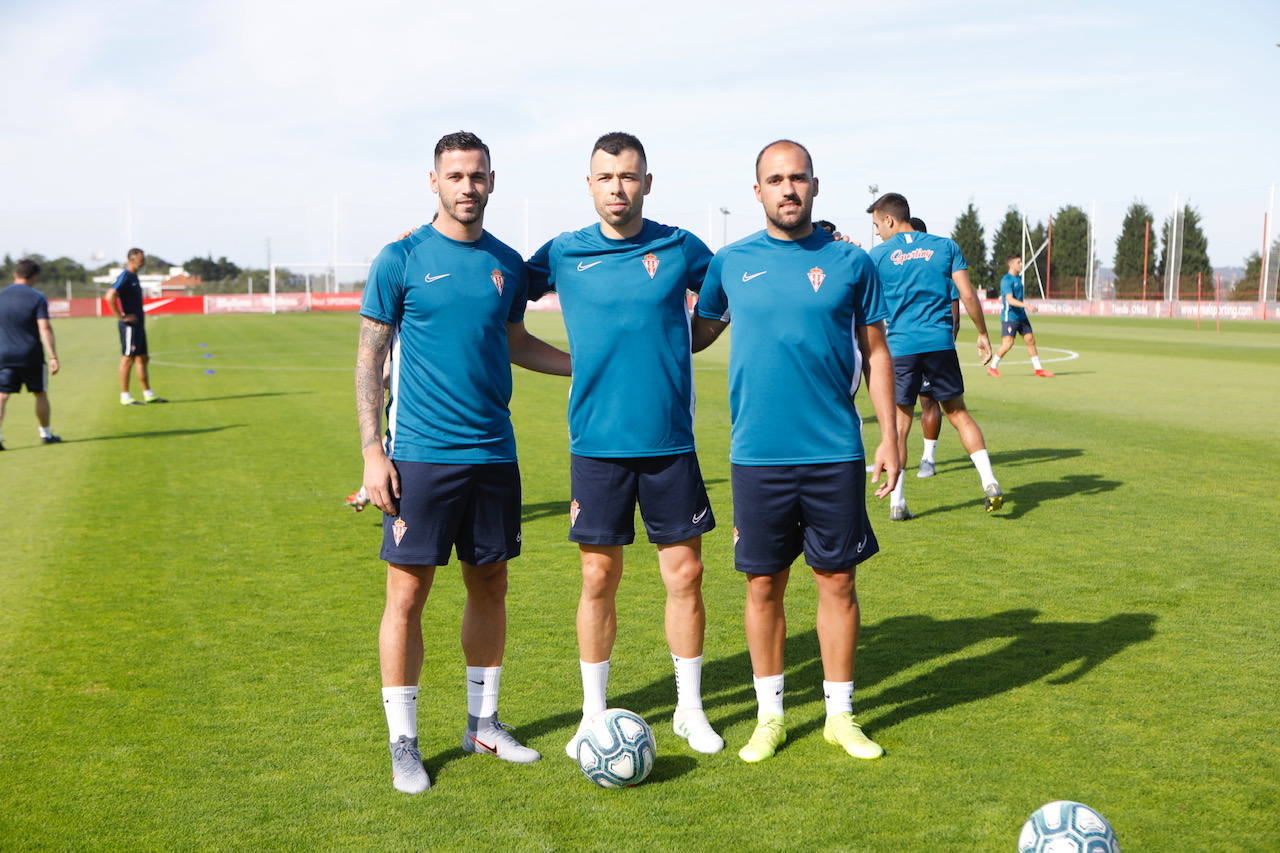 Fotos: Primer entrenamiento de la temporada del Sporting