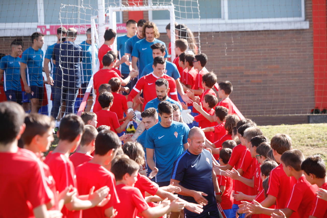 Fotos: Primer entrenamiento de la temporada del Sporting