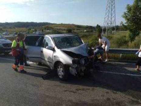 El suceso se produjo en la incorporación a la autovía del Cantábrico. 