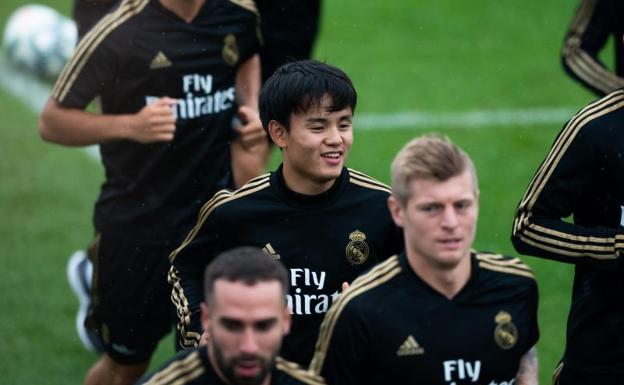 Kubo (c) entrenando en Montreal.