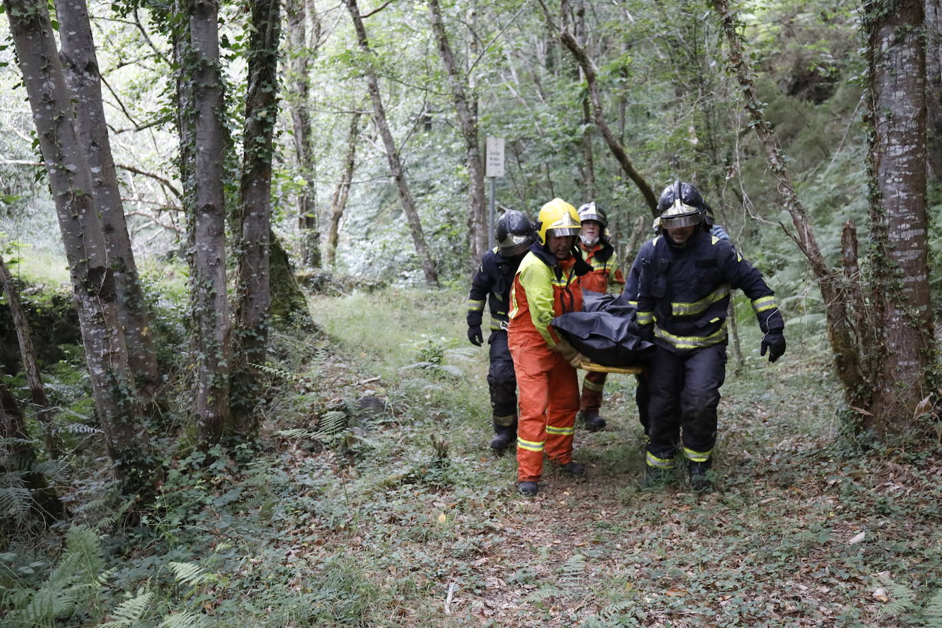 Fallece un vecino de Luarca que transportaba material para arreglar una carretera tras precipitarse con su camión por un desnivel de 25 metros en Villayón. Su camión comenzó a arder, provocando un pequeño incendio forestal.