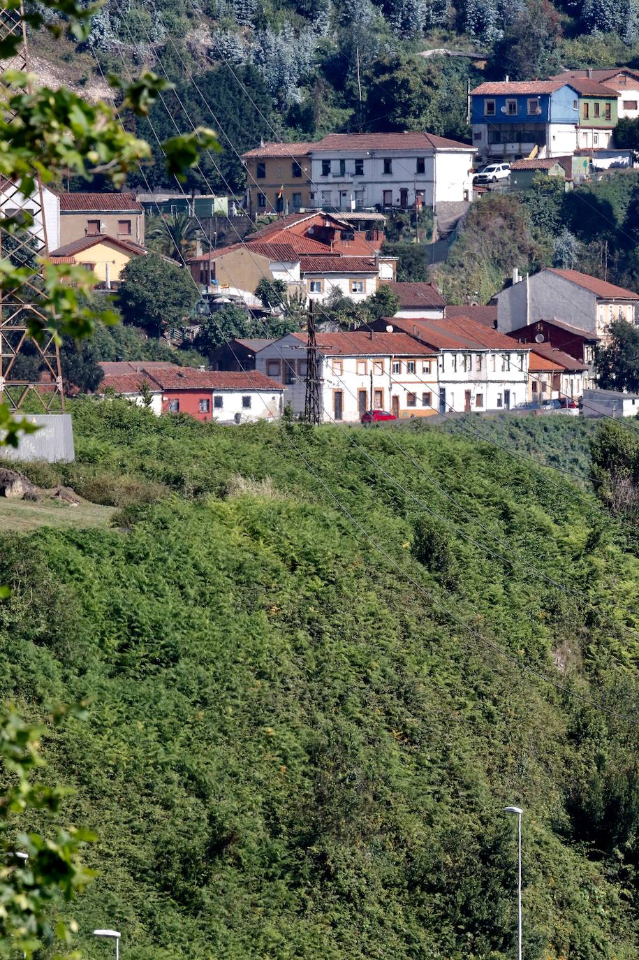 Casas de El Muselín, en Gijón.