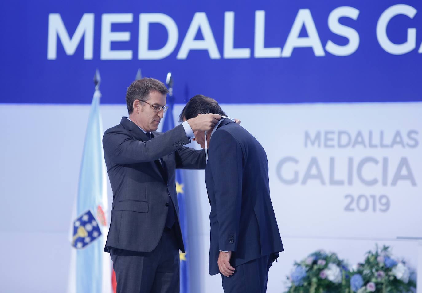 El expresidente del Principado Javier Fernández fue homenajeado este mediodía en Galicia por el gobierno de Núñez Feijóo.