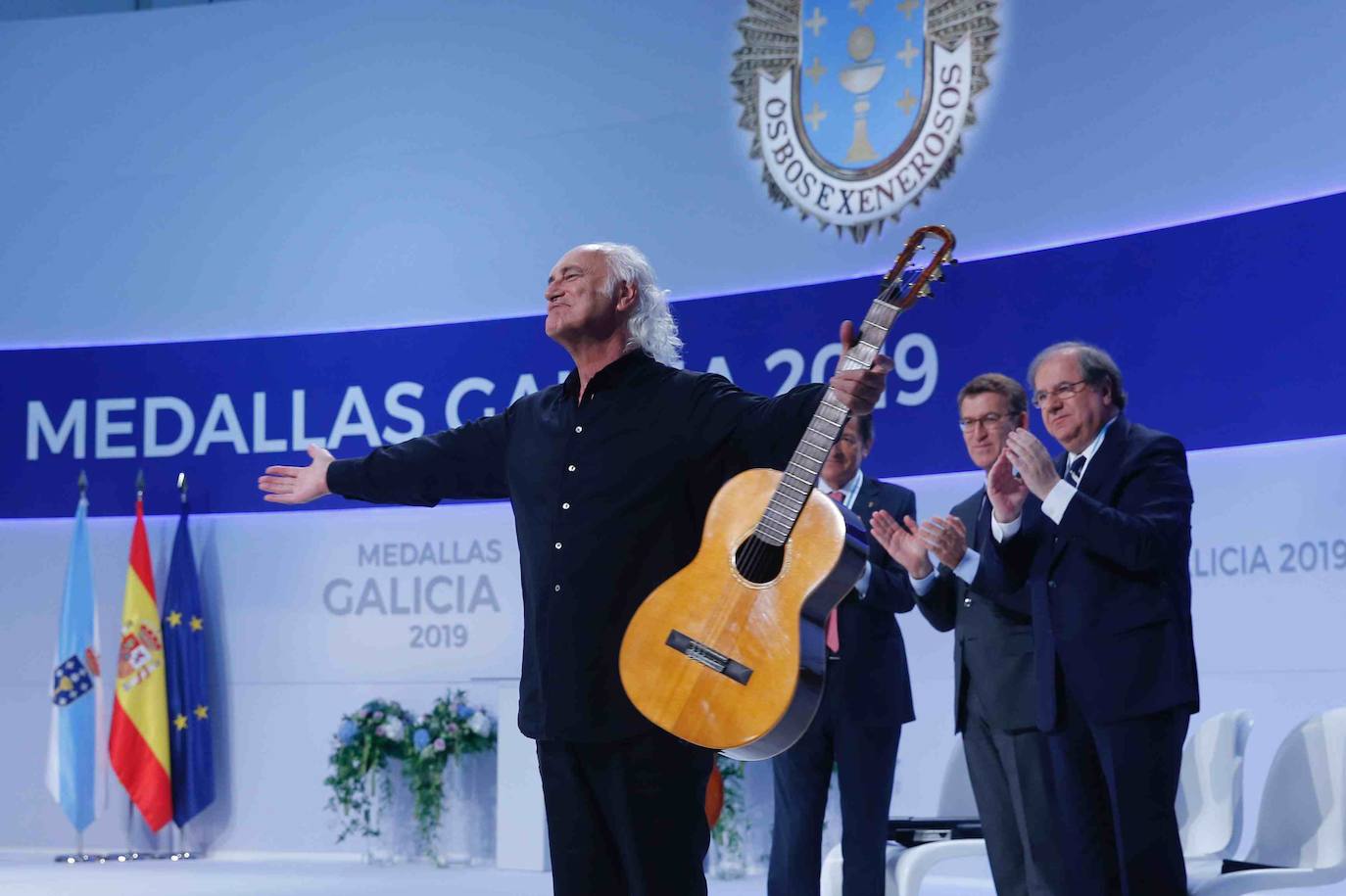 El expresidente del Principado Javier Fernández fue homenajeado este mediodía en Galicia por el gobierno de Núñez Feijóo.