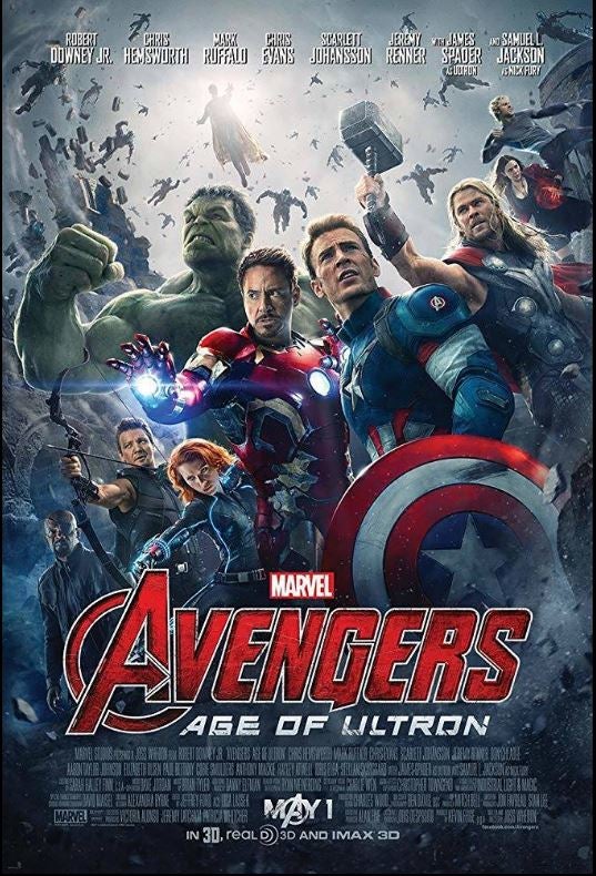 9. Vengadores: la era de Ultron. Recaudación: 1.405.400 dólares.