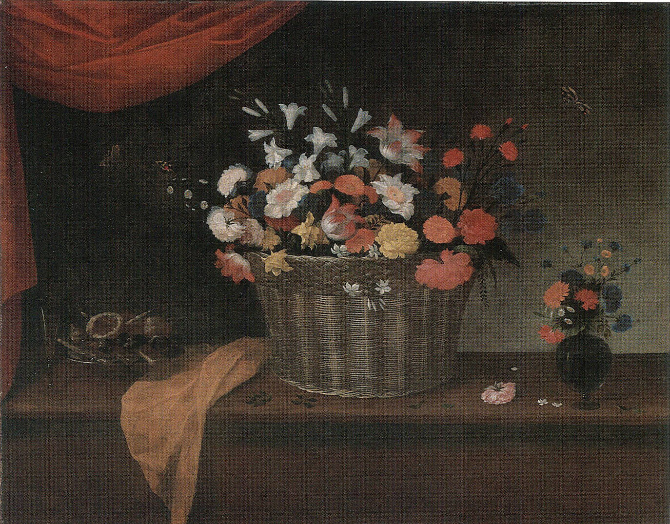 ‘Bodegón de flores y dulces’, ca. 1660, óleo de Pedro de Camprobín.