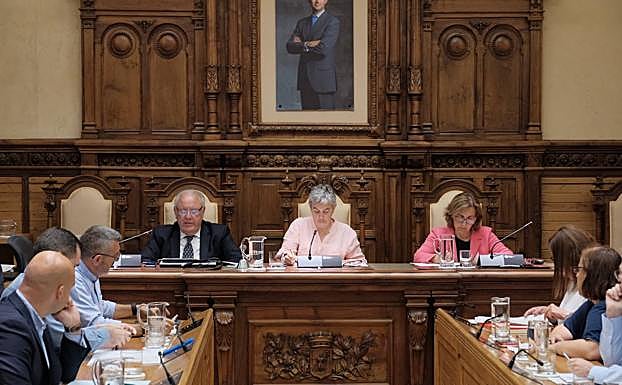 Un momento del Pleno del Ayuntamiento de Gijón de hoy