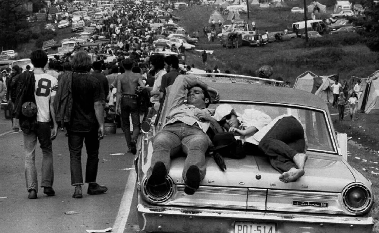 Imagen del festival de Woodstock en 1969.
