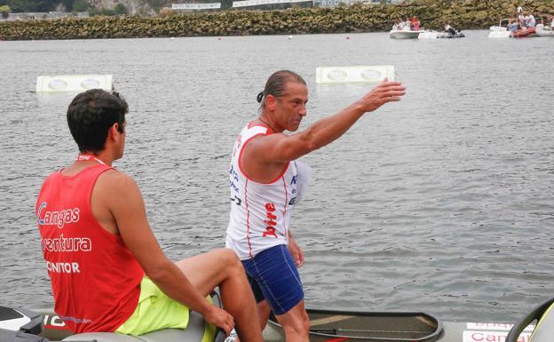 Julio Martínez, visiblemente molesto al final de la prueba. 