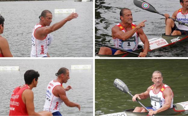 Julio Martínez, ayer al acabar la carrera. 