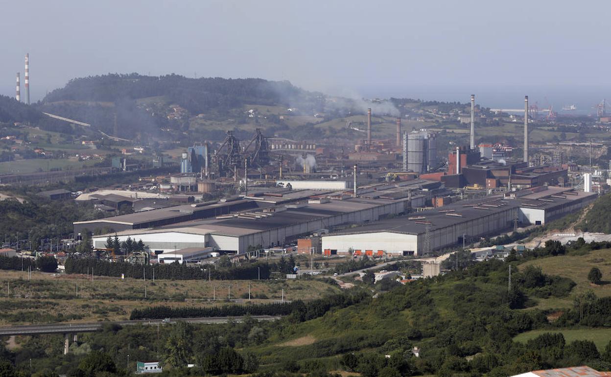 Instalaciones de Arcelor en Gijón.