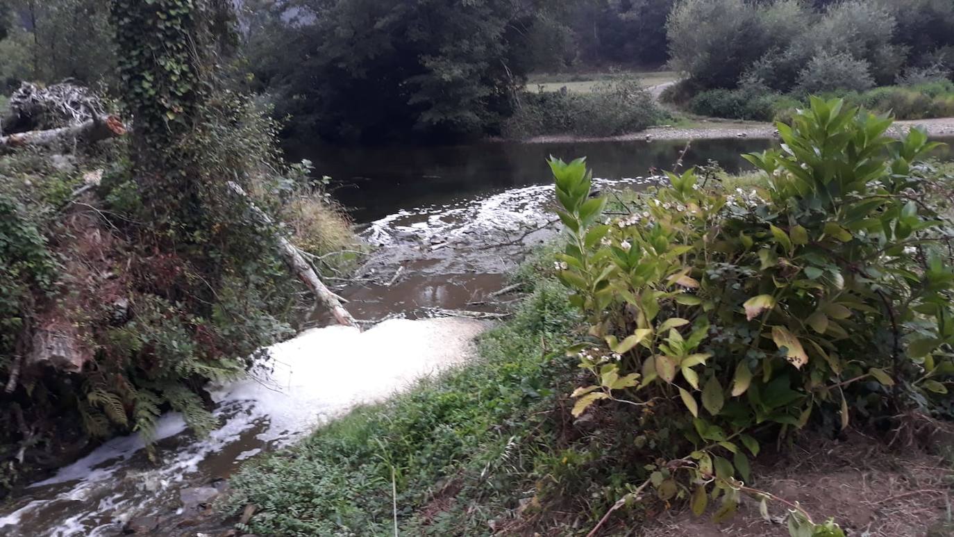 Un accidente en una ganadería de Guiar, en Vegadeo, ha puesto en alerta al Eo. Según las primeras informaciones, rompió una tubería en el foso donde se recogen los purines y se han vertido más de 400.000 litros sobre el río Ouria, que desemboca en el río Eo. 