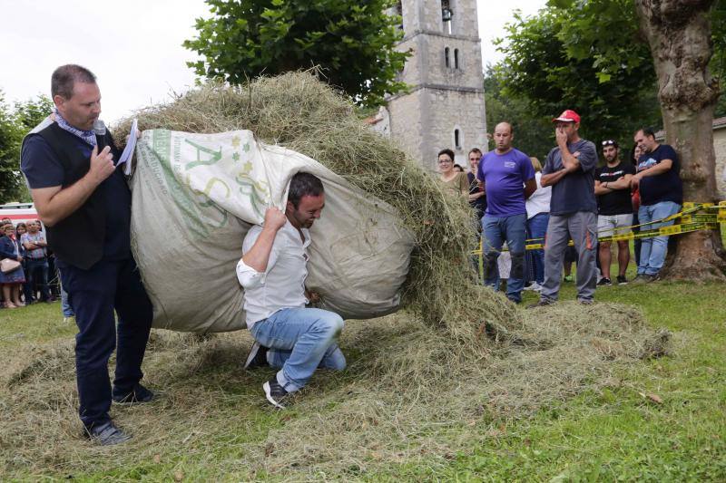 Cientos de personas disfrutaron en Benia de Onís de los concursos de siega, cabruñu y sábanu, así como la carrera en madreñes, en la Fiesta del Segador. 