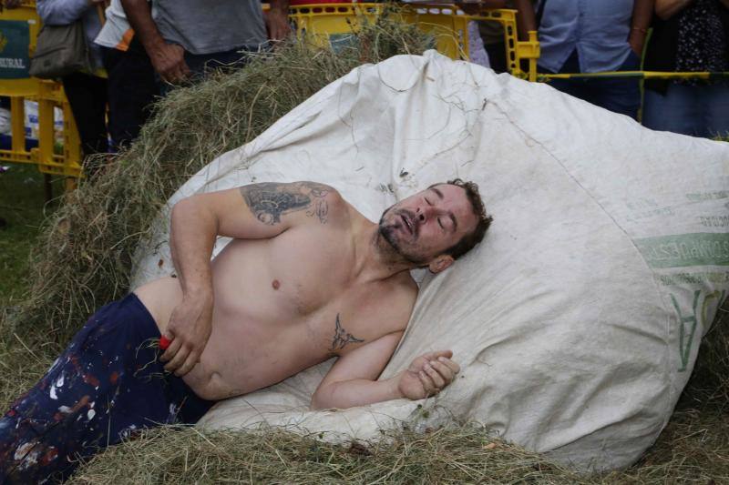 Cientos de personas disfrutaron en Benia de Onís de los concursos de siega, cabruñu y sábanu, así como la carrera en madreñes, en la Fiesta del Segador. 