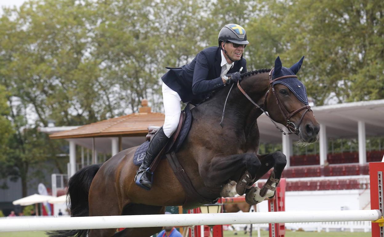 Marcus Westergen fue el ganador de la prueba pequeña del sábado en el CSIO de Gijon.