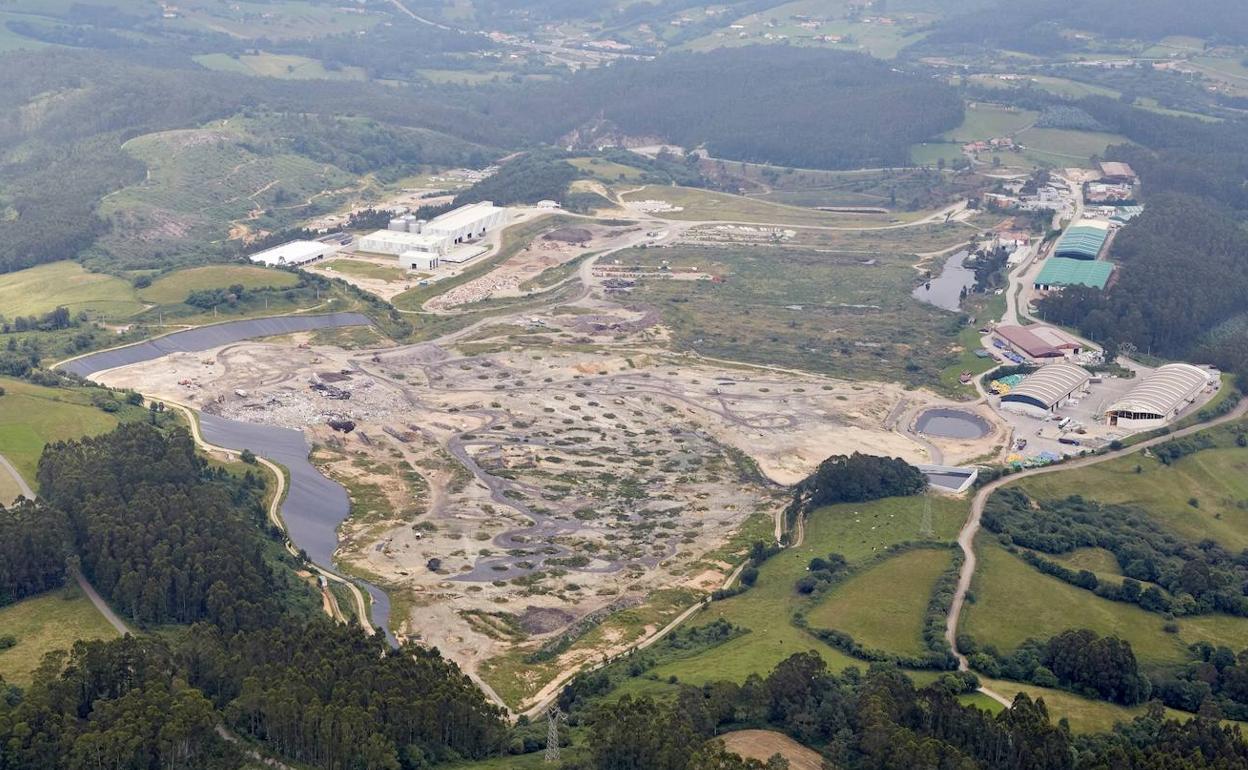 Vista aérea del Centro de Tratamiento de Residuos de Cogersa.