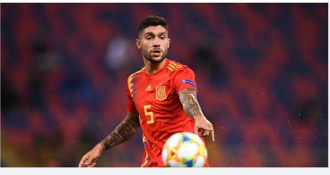 Unai Núñez, en un partido con la selección española sub-21. 