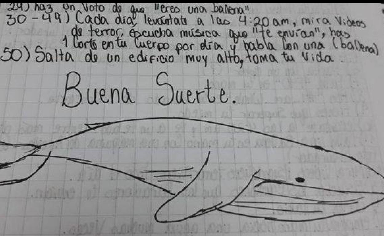 El juego de la 'ballena azul' se cobró la vida de una menor vasca el año pasado