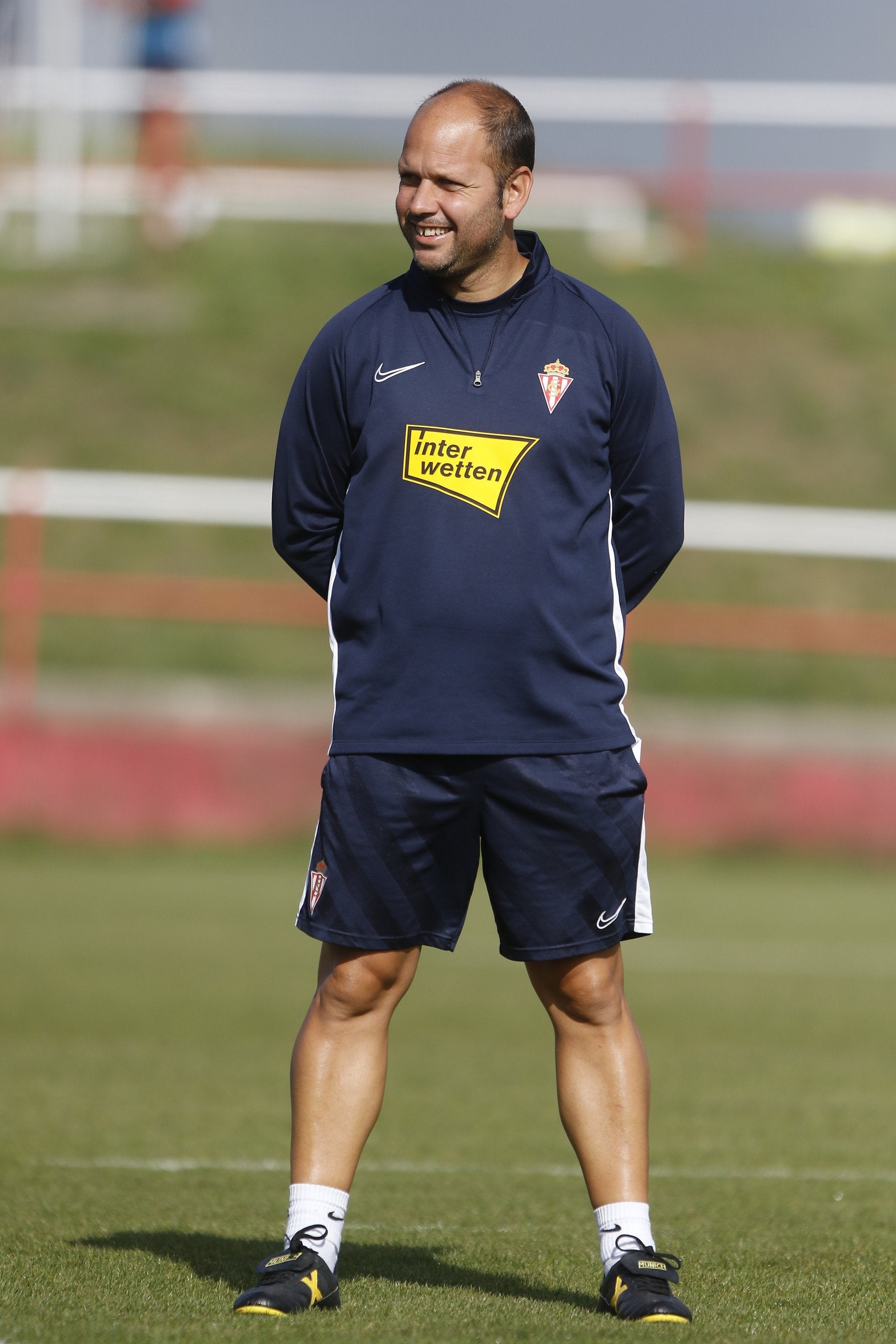 José Alberto, durante el entrenamiento.