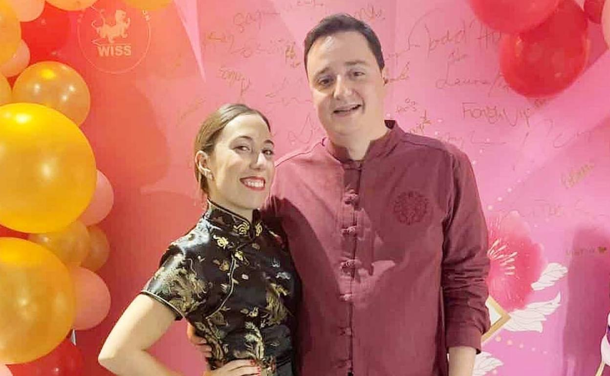 Olaya García y David, su marido, celebran el Año Nuevo chino. 