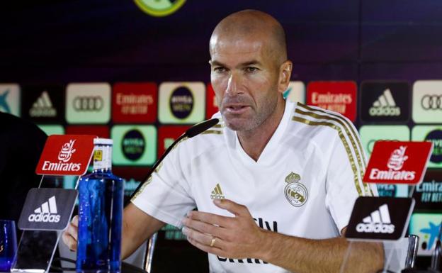 Zinedine Zidane, durante la rueda de prensa. 