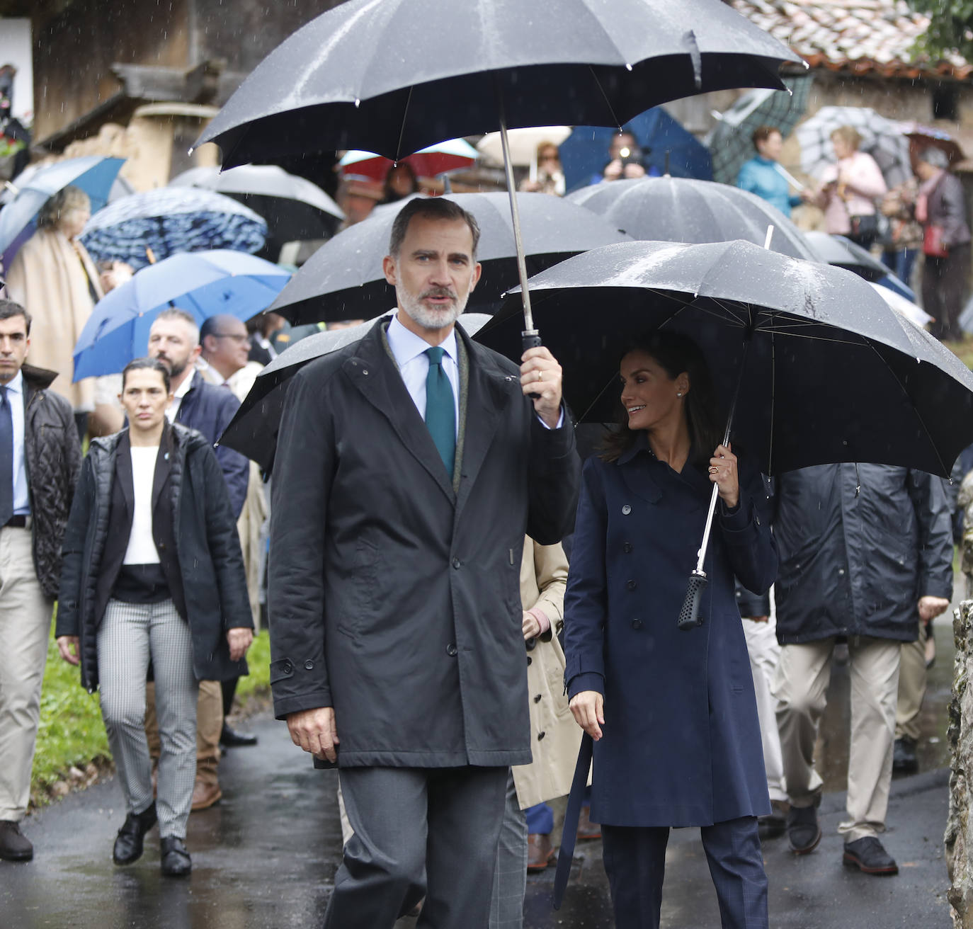 La corbata de Don Felipe en Asiegu. Corbata en verde, uno de sus tonos más recurrentes.