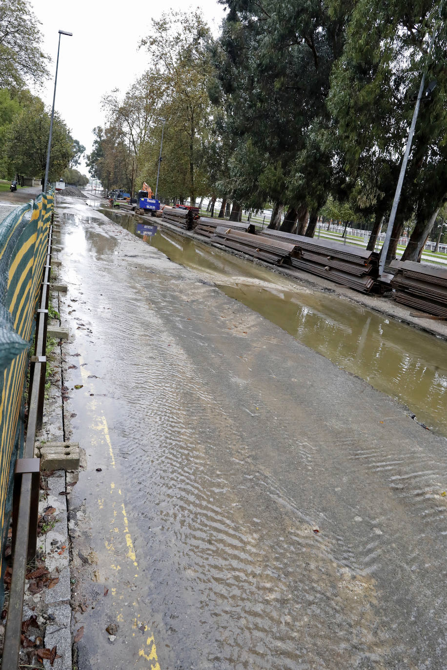 Las fuertes lluvias que caen desde este sábado en Gijón y que continúan este domingo arreciando en la ciudad, han obligado a cerrar el parque Isabel La Católica.